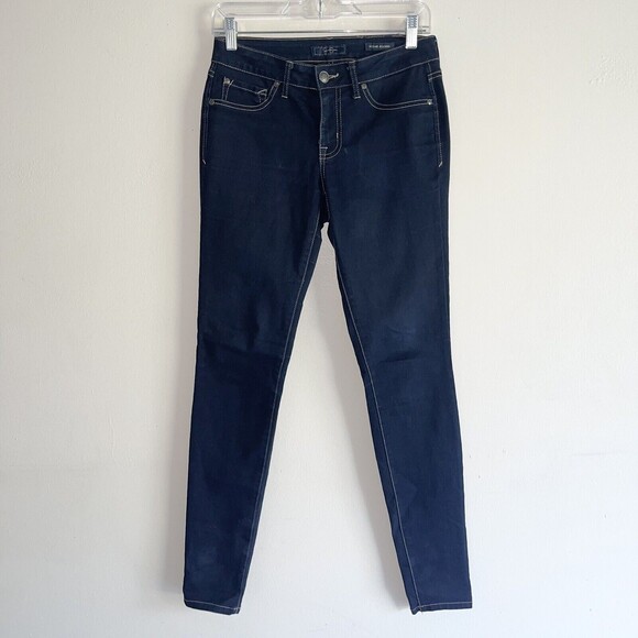 Jessica Simpson Kiss Me Jeggings Women Size 28 Indigo Blue Skinny Leg Dark - Picture 1 of 11